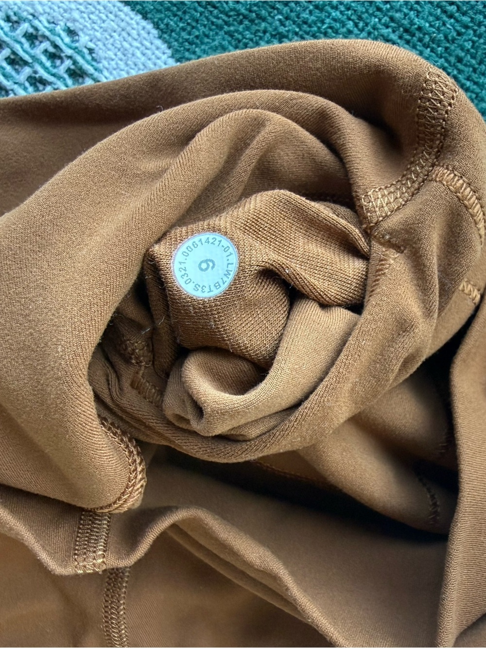 Lululemon High-Waist Brown Women’s Bike Shorts - Picture 3 of 4